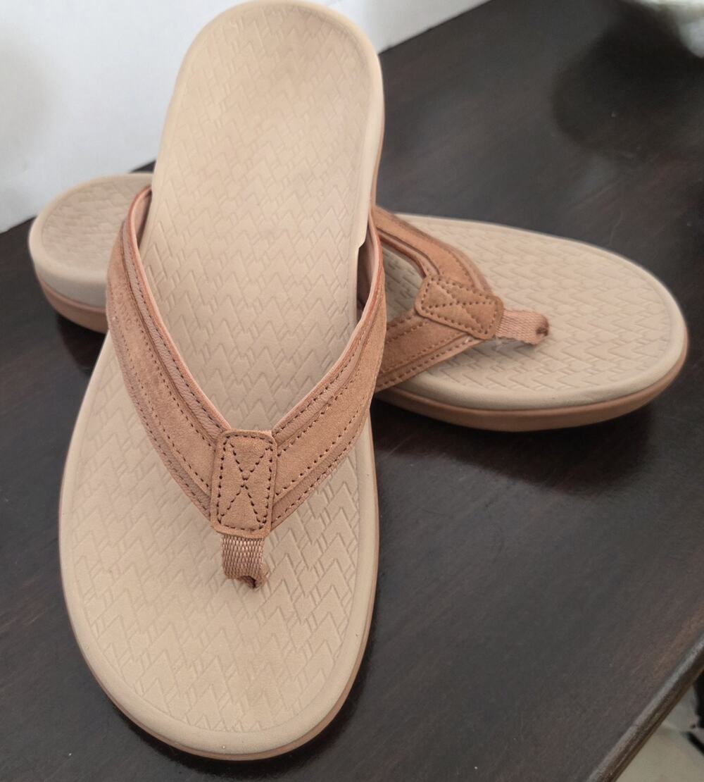 VIONIC TIDE 2.0 Women's Sandals Mocha Mousse Orthotic Thong Flip Flops Size 9